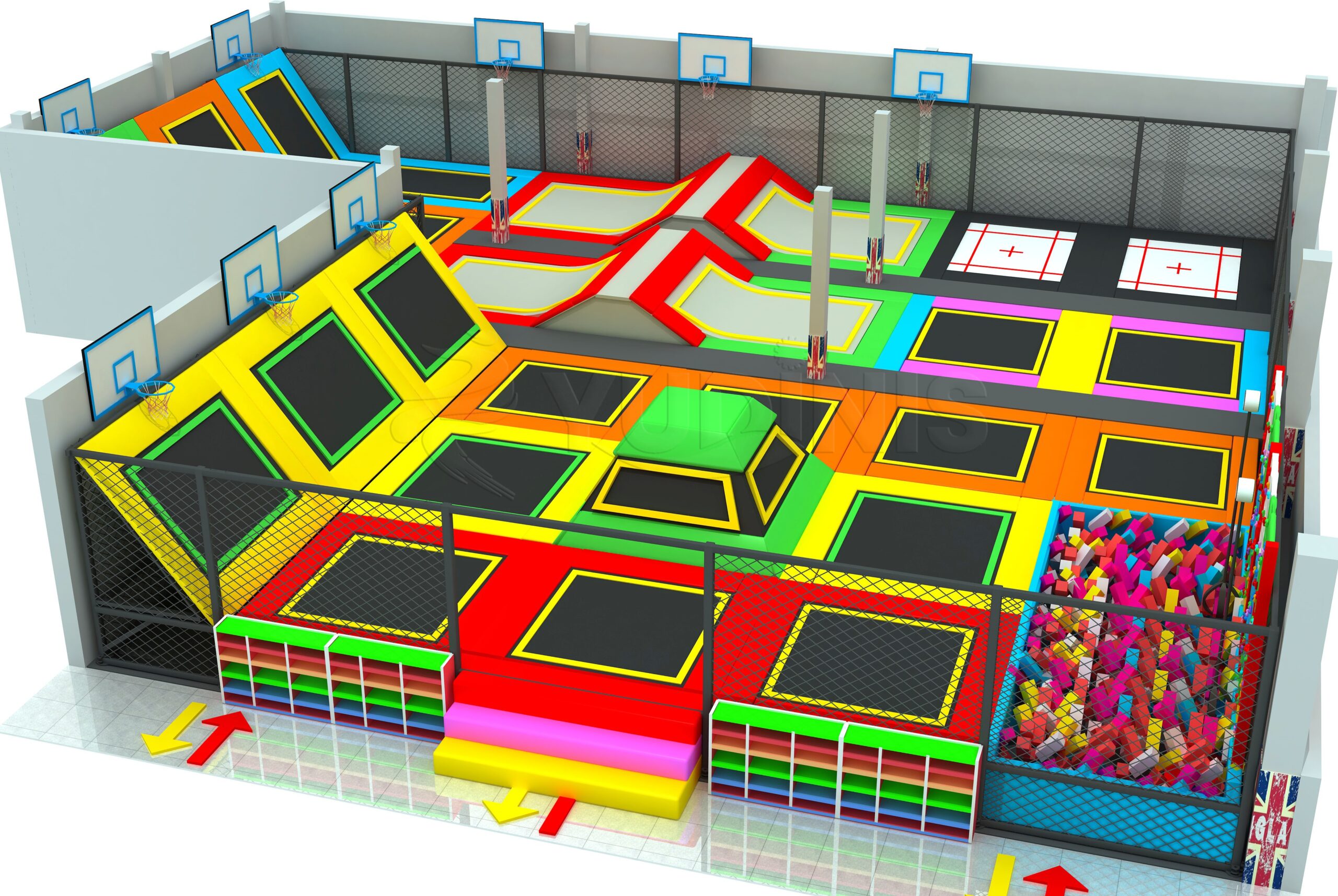 indoor trampoline park equipment for sale